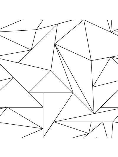 טפט מדבקה לארונות לרהיטים בעל טקסטורה גאומטרי-רקע-לבן-משולשים-שחור